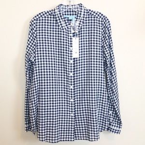 Draper James / Navy Gingham Button Down